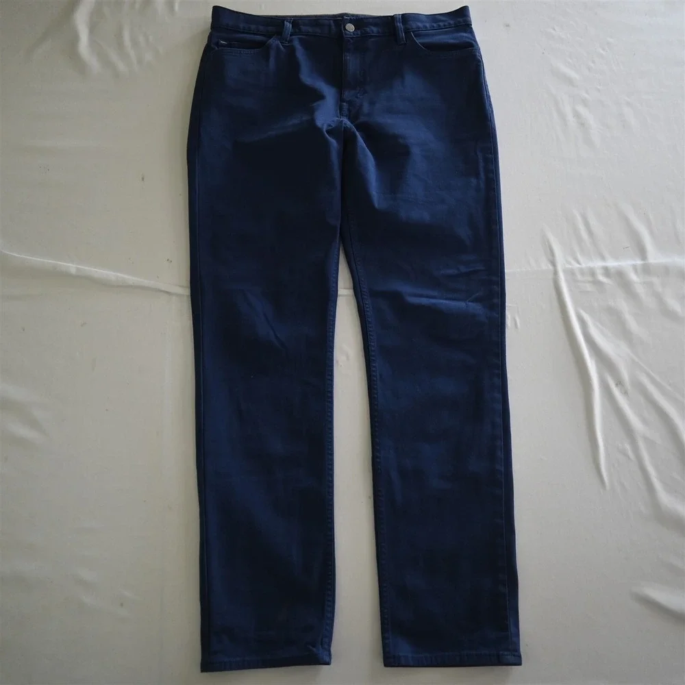 Banana Republic 34x32 Traveler Slim 5 Pocket Royal Blue Stretch Denim Mens Jeans